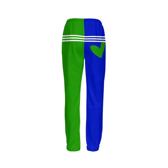 Blue & Green Unisex Casual Fit Jogging Pants - Picture 5 of 6